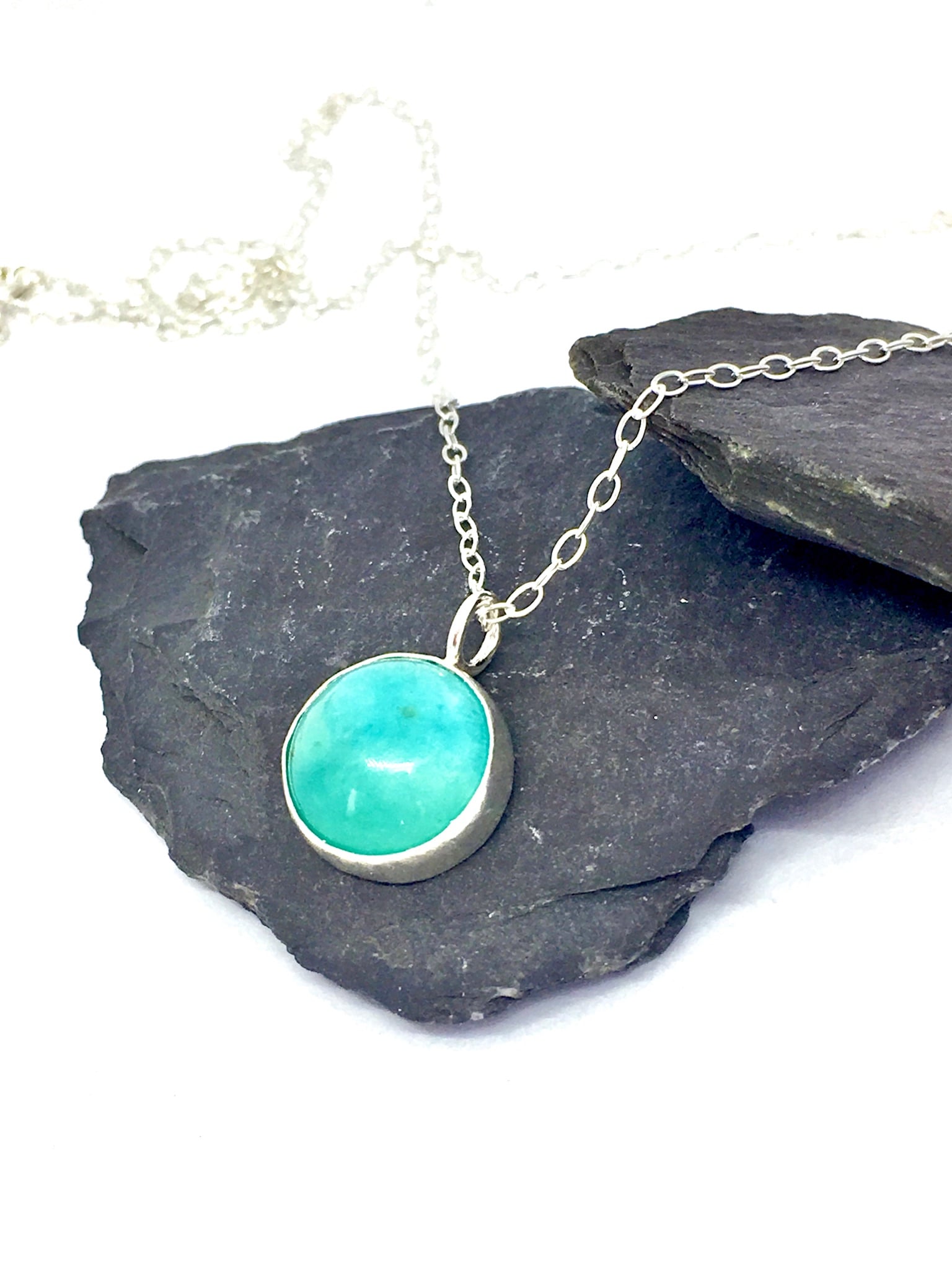 Amazonite pendant, turquoise colour jewellery