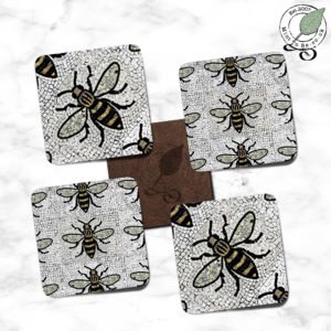 Manchester Bee Coaster Set - Simply Bee