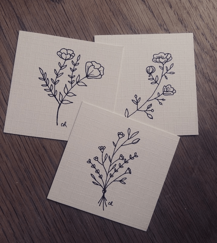 Set of 3 Miniature Botanical Art The Market Co