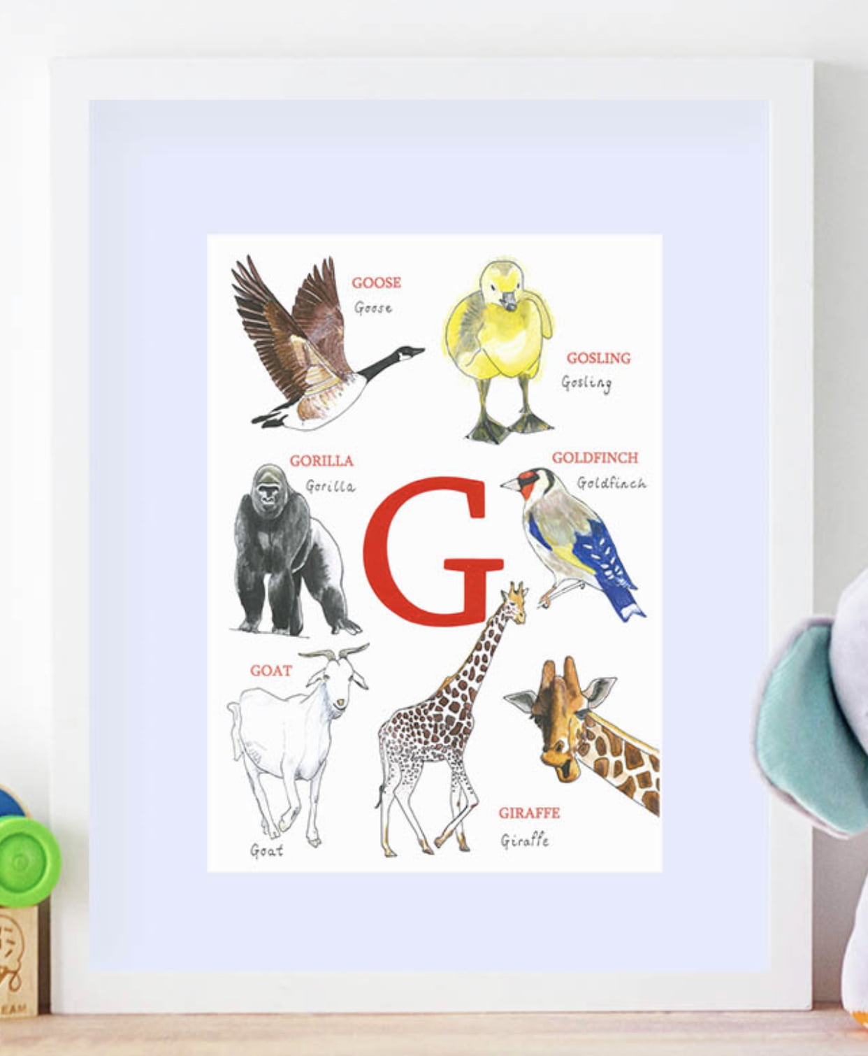 Animal Alphabet Letter G Print - The Market Co
